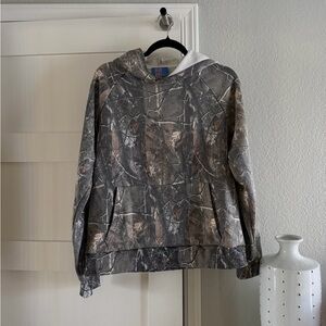 Urban Outfitters Camouflage Hoodie Sweater - Gray and Brown